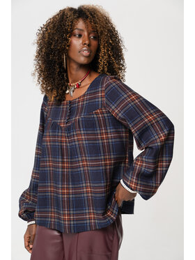 blue shadow blue shadow Bluzka Mokki Granatowy Regular Fit