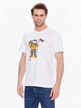 Woolrich Woolrich Tričko Animated Sheep CFWOTE0095MRUT3370 Biela Regular Fit