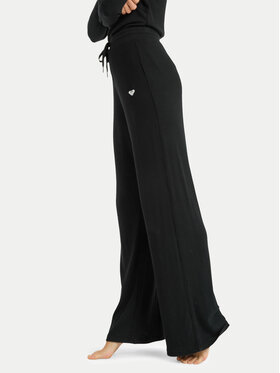 Roxy Roxy Sportinės kelnės Rise & Vibe New Rib ERJNP03673 Juoda Relaxed Fit