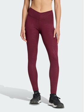 adidas adidas Legginsy 165295 Czerwony Fitted Fit