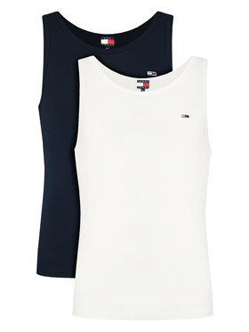 Tommy Jeans Tommy Jeans Set 2 Tank top-uri DM0DM20769 Colorat Slim Fit