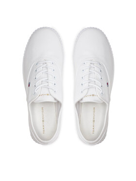 Tommy Hilfiger Tenis Superge Canvas Lace Up Sneaker FW0FW07805 Bela