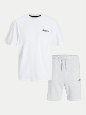 Jack&Jones Jack&Jones Σετ t-shirt και αθλητικό σορτς Beau 12277466 Λευκό Relaxed Fit