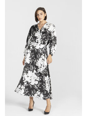 Deni Cler Milano Deni Cler Milano Spódnica midi W-DC-7062-E5-A6-96-1 Biały A-Line Fit