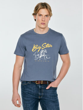 BIG STAR BIG STAR T-Shirt STELIANER Niebieski Basic Fit
