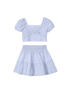 Mayoral Mayoral Set Bluse und Rock 3945 Blau Regular Fit