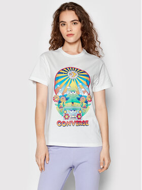 Converse Converse Tričko Nature Party Graphic 10024245-A02 Biela Standard Fit