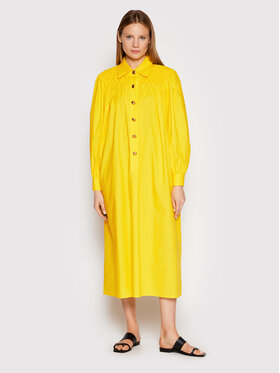 Luisa Spagnoli Luisa Spagnoli Srajčna obleka Paratia 538915 Rumena Loose Fit