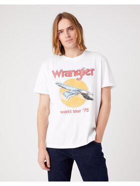 Wrangler Wrangler T-Shirt EAGLE TEE Biały Regular Fit