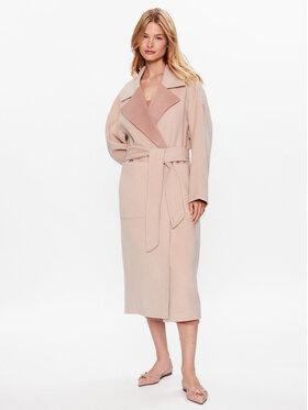 Calvin Klein Calvin Klein Płaszcz wełniany K20K205855 Różowy Regular Fit