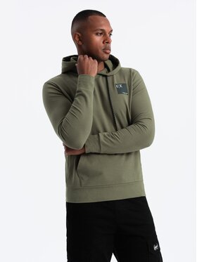 Ombre Ombre Mikina OM-SSNZ-0162 Khaki Regular Fit