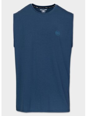 PITBULL PITBULL Koszulka techniczna Casual Sport SMALL LOGO Niebieski Regular Fit