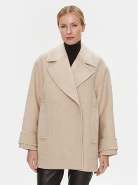 IVY OAK IVY OAK Вълнено палто Carly IO1123F1119 Бежов Oversize