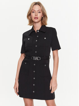 MICHAEL Michael Kors MICHAEL Michael Kors Robe chemise MR381GJ3GZ Noir Regular Fit