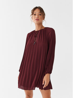 Liu Jo Liu Jo Kleid für den Alltag MF3399 T0414 Dunkelrot Relaxed Fit