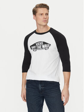Vans Vans Longsleeve Raglan Athletic VN000XXMYB21 Biały Slim Fit