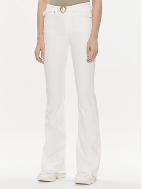 PINKO Pinko Teksad Flora 100166 A1JM Valge Regular Fit