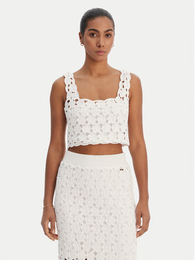 Fracomina Fracomina Topiņš FR26ST4017K488R6 Écru Regular Fit