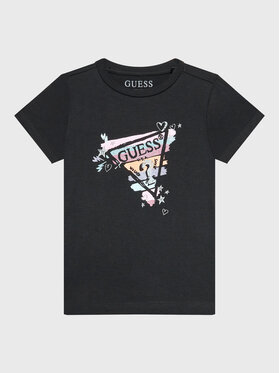 Guess Guess T-Shirt K3RI00 K6YW3 Czarny Regular Fit