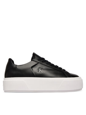 Calvin Klein Calvin Klein Sneakersy Flatform Lace Up Lth YW0YW01928 Čierna