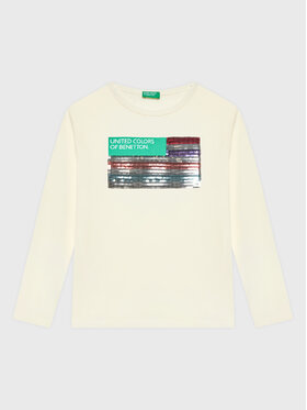 United Colors Of Benetton United Colors Of Benetton Majica 3ATNC108H Écru Regular Fit