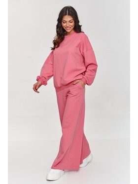 Makadamia Makadamia Dres M863 Różowy Oversize