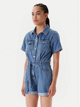 Morgan Morgan Jumpsuit 251-SHELOR Blau Slim Fit