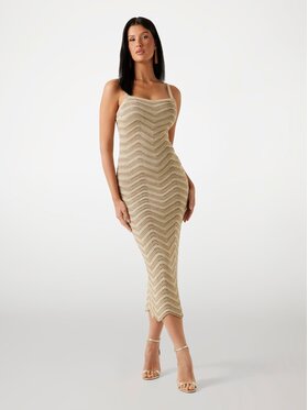 Guess Guess Každodenní šaty 176139 Zlatá Classic Fit