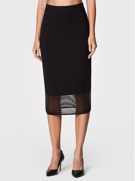 Sisley Sisley Puzdrová sukňa 11APM0002 Čierna Slim Fit