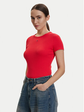 Tommy Hilfiger Tommy Hilfiger T-särk DW0DW17383 Punane Slim Fit