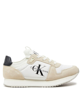 Calvin Klein Jeans Calvin Klein Jeans Tossud Runner Sock Laceup Ny-Lth Wn YW0YW00840 Valge