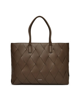 Calvin Klein Calvin Klein Torebka Ck Woven Medium Shopper K60K612994 Brązowy