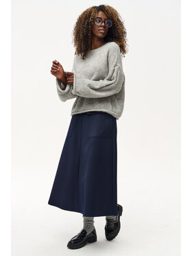 blue shadow blue shadow Spódnica trapezowa Spódnica midi z kieszeniami Kimbra Dark Navy - 44 Granatowy Regular Fit