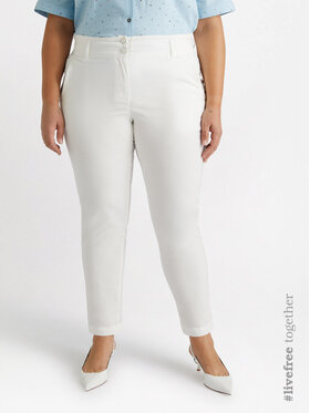 Fiorella Rubino Fiorella Rubino Spodnie materiałowe P141L002114N011 Biały Regular Fit
