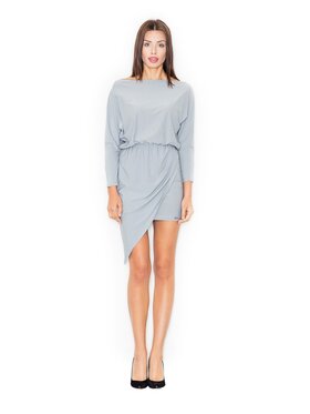 FIGL FIGL Šaty M475 Šedá Regular Fit