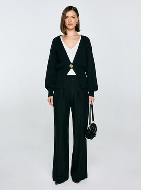 BIG STAR BIG STAR Kardigan GOLDI_906_160 Czarny Classic Fit