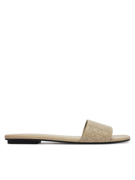 Calvin Klein Calvin Klein Nazouváky Org Flat Sndl One Bar Lth Aop HW0HW02857 Béžová