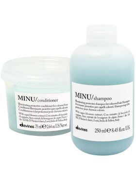 Davines Davines DAVINES Essential Haircare Minu do włosów koloryzowanych Odżywka 75ml i Szampon 250ml Zestaw kosmetyków