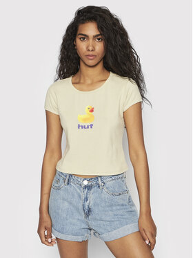 HUF HUF Тишърт Baby WKN0045 Бежов Slim Fit