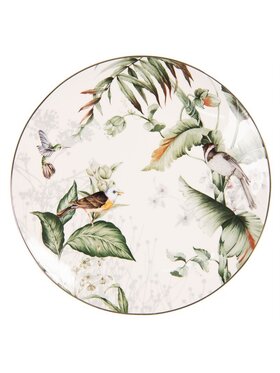 MIAhome MIAhome Talerz deserowy 10 szt. Green Birds Zielony