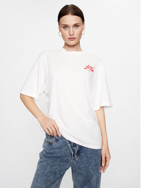 Hugo Hugo Tričko Dalonia 50502310 Biela Relaxed Fit
