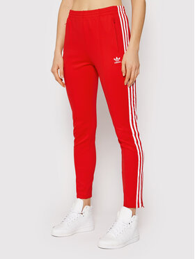 adidas adidas Spodnie dresowe Primeblue Track HF1992 Czerwony Slim Fit