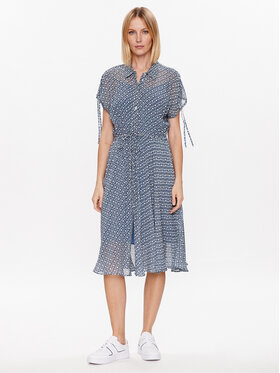 Tommy Hilfiger Tommy Hilfiger Košeľové šaty WW0WW38575 Modrá Regular Fit