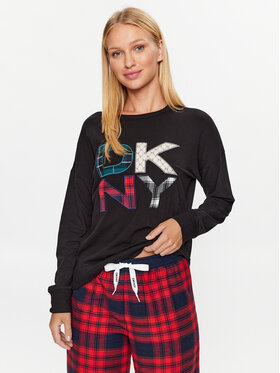 DKNY DKNY Pidžamas krekls YI2122591 Melns Regular Fit