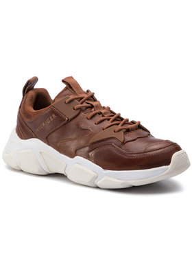 Tommy Hilfiger Tommy Hilfiger Sneakers Chunky Leather Runner FM0FM02474 Marron