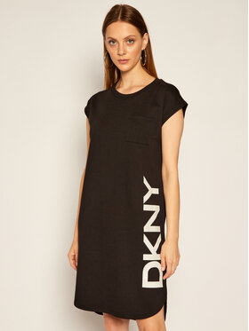 DKNY DKNY Hétköznapi ruha P0RD1B2J Fekete Regular Fit