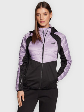 4F 4F Пухено яке H4Z22-KUDH060 Виолетов Regular Fit