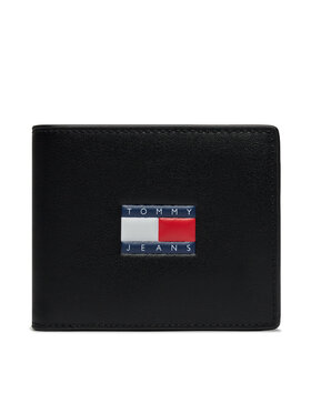Tommy Jeans Tommy Jeans Portofel Mare pentru Bărbați Tjm Heritage Leather Cc & Coin AM0AM12086 Negru