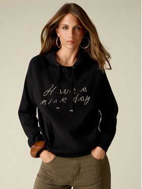 Oltre Oltre Sweter M395J005652N033 Czarny Regular Fit