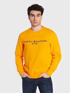 Tommy Hilfiger Tommy Hilfiger Pulóver Logo MW0MW11596 Sárga Regular Fit